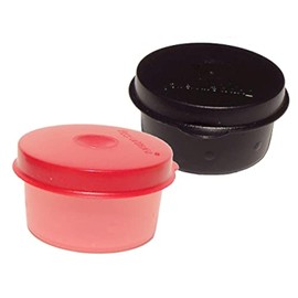 Tupperware Smidgets Replacement Condiment Bowls for Bagel Keeper Red Black Set