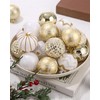 Christmas Baubles, Plastic Christmas Tree Decorations, Pack of 30 White