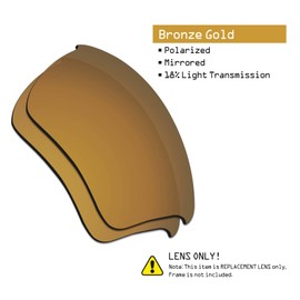 SmartVLT Polarized AR Coated Bronze Gold Replacement Lenses for Oakley Half Jacket 2.0 XL OO9154 Sunglass