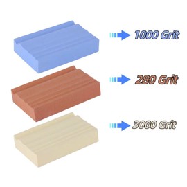 RYFCRRZ Sharpening Stones for Wood Carving Tools - Whetstones Wood Carvers Sharpener -Gouge Sharpening Stone 280 & 1000 & 3000 Grit