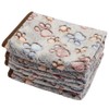 Bidason Pet Blanket, Mat, 3-Piece Set, Cute, Square, Reversible, Fluffy,