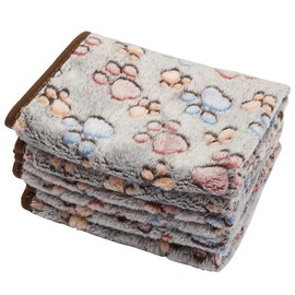 Bidason Pet Blanket, Mat, 3-Piece Set, Cute, Square, Reversible, Fluffy, Soft, Warm, Coral Fleece, Washable, Multifunctional, For Dogs and Cats, For Fall and Winter