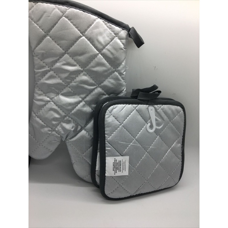 Kitchen 3 PC Set Kitchen Oven Mitt & 2 Pot