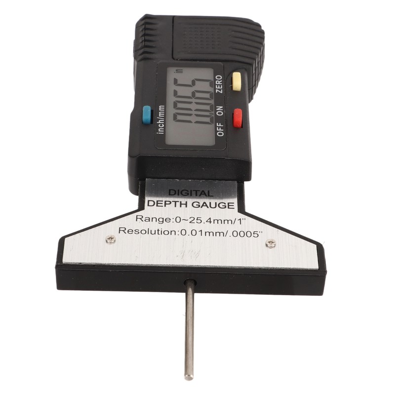 Digital Tyre Tread Depth Gauge Inch mm Conversion 0‑25.4mm Range