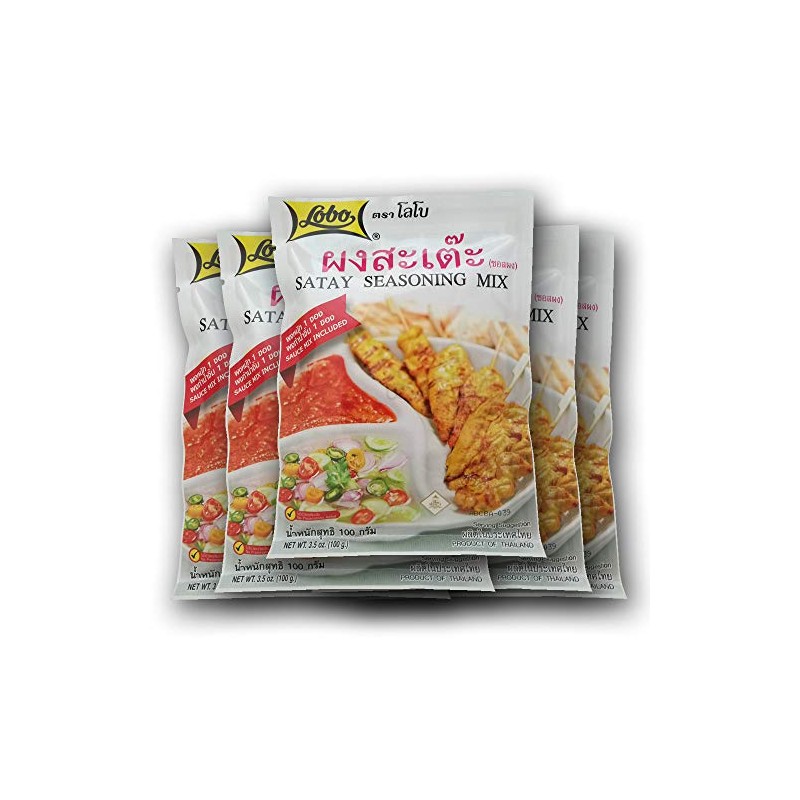 Lobo Thai Satay Seasoning Mix (Marinate Seasoning & Peanut Sauce