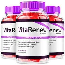 (3 Pack) VitaRenew Gummies - Powerful Hydrating Formula for Age-Related Damage, Vita Renew Skin Care Gumies, Youthful and Healthy Skin Care, Great Tasting, Easy to Chew Gummy (180 Gummies)