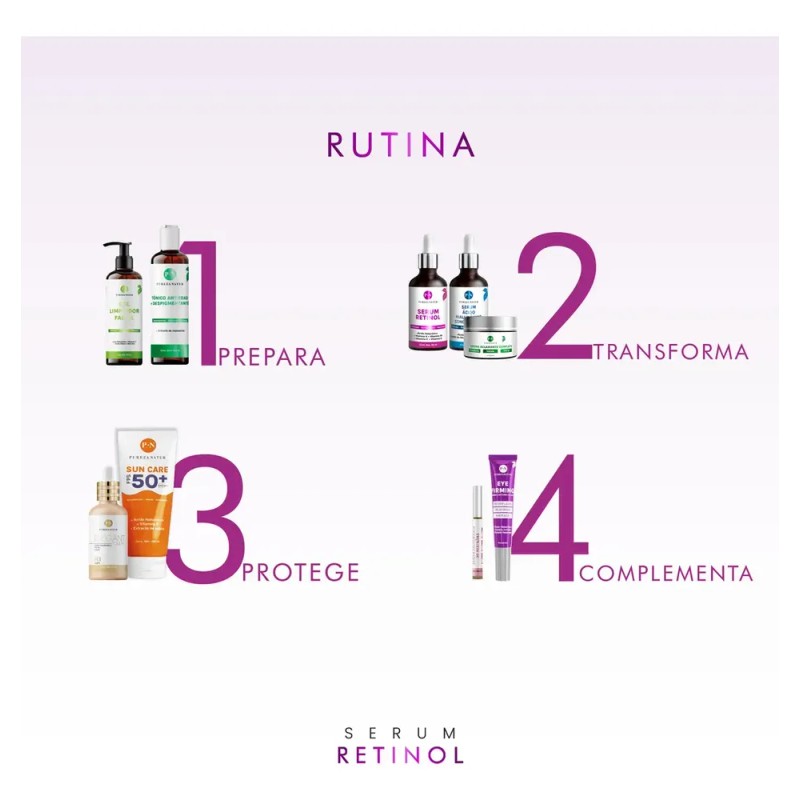 Serum Retinol + Vitaminas A, B5, E, C + Acido