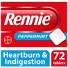 Rennie Antacids, Peppermint Flavour Heartburn Relief and Indigestion Tablets, Fast