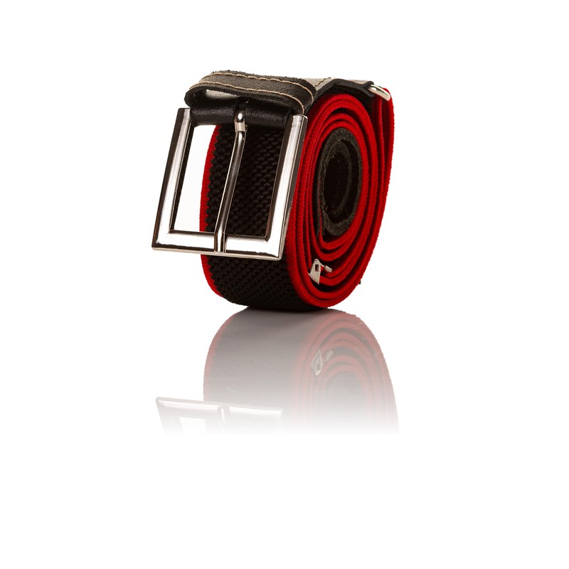 Olata Children’s Elasticated Belt with Buckle and Black Leather Fittings