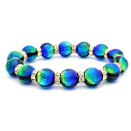 Sparkling Firefly Glass Bracelet, Keramarin, Sparkle, Men's, Women's, Okinawa, Souvenir, Power Stone