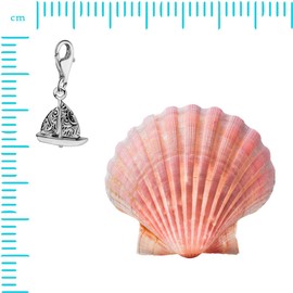 Quiges 925 Silver Charm Pendant Air, Land & Water with Lobster Clasp for Bracelets, Sterling Silver