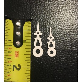 Cuckoo Clock Hands 1 3/8 inch Center Round Hole Minute Hand White