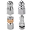 RIDGE WASHER Sewer Jetter Nozzle for Pressure Washer, 3 pcs