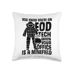 US EOD Tech Explosive Ordnance Disposal Technician Master Throw Pillow