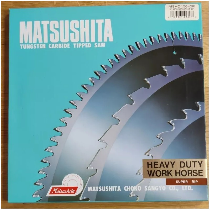 Matsushita Tungsten Carbide Tipped Super Rip Saw Blade 10"