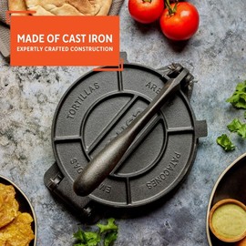 IMUSA USA Tortilla Press, 10" DS, Black