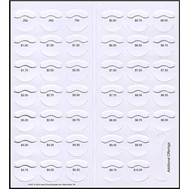 emotal Blank Quarter Coin Folders for Organizations Fundraising $10.00 in Quarters (Pack of 50).