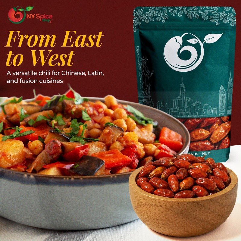 NY Spice Shop Dried Whole Chili Pequin Pepper - 1.6