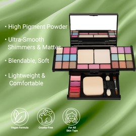 Eyeshadow Palette, Shimmer Smoky Eyeshadow Palette, Matte Glitter Eyeshadow Makeup Palette, Highly Pigmented Colourful Durable Makeup Revolution Eyeshadow For Beginners Cosmetics