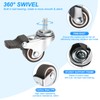 PATIKIL 1 Inch Stem Casters, 4 Pack Wire Shelf Caster
