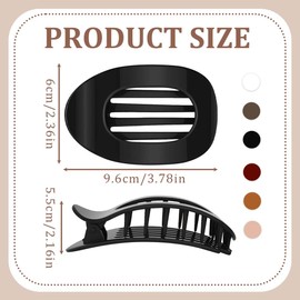 IKOPFLN 6 Stück flache Haarklammern für Damen, starker Halt Frauen-Haarspangen Damen, matte große haarklammer für dünnes und dickes Haar, gebogenes Design für Liegen, haarspangen damen