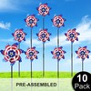 BATTIFE Reflective Pinwheels for Yard and Garden, Pre-Installed Sparkly Blind
