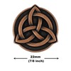 Bezelry 10 Pieces Celtic Trinity Knot Metal Shank Buttons. 22mm