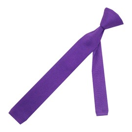 WHITE FANG NC010 Men's Knit Tie, Washable, Solid, Casual, Stylish,