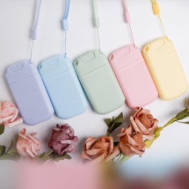 DeaHea 5 Pack Slim Spray Bottles Perfume Atomizer with String Refillable Empty Alcohol Hand Sanitizer Bottle Travel Portable Card Phone Design 30ML Makeup Toner Air Freshener Water Moisturizer