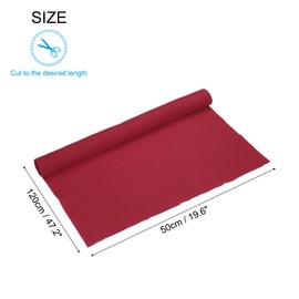 sourcing map 47" Elastic Cuffs Ribbed Trims Cotton Fabric Knit Rib Stretch Tape Cuff Sleeve Waistband for Sewing, 20" Wide Claret
