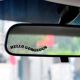 4 PCS Car Mirror Stickers, Rearview Mirrors Decal, Cute Car Decals for Women, Rearview Mirror Accessories, Window Decals for Vehicles, Combo Pack (Black)