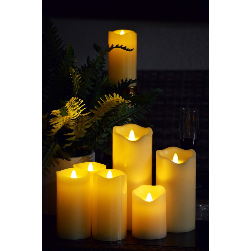 Flameless Candles Flickering Flame Effect (D 3" x H 4")