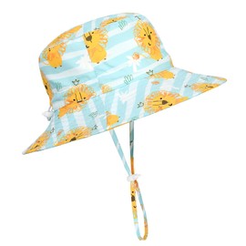 Durio Baby Bucket Hat for Boys Girls UPF 50 + Sun Protection Hat for Toddlers Wide Brim Sun Hat for Kids Toddler Baby Infant Lion 6-12 Months