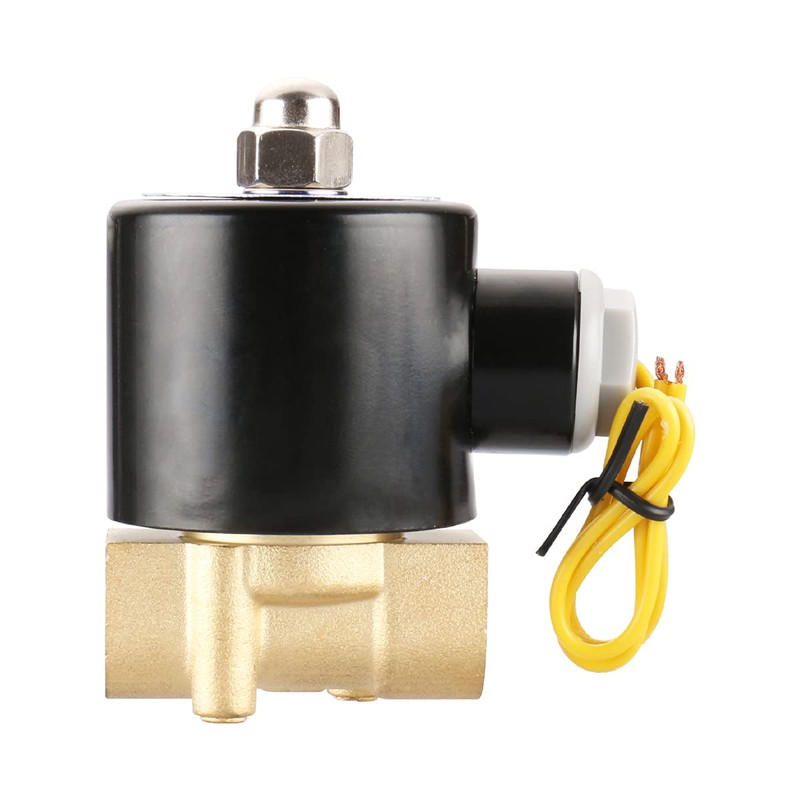 Baomain 3/8 inch Brass Electric Solenoid Valve Water Air N/C