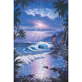 Ceramic Backsplash Tile Mural Beach Scene Seaside Ocean Kitchen/Bathroom/Shower - Imperial Moment - Christian Riese Lassen