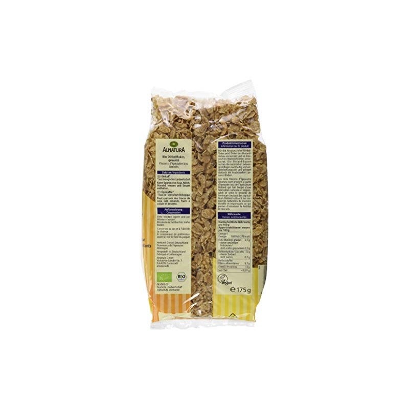 Alnatura Mini Spelt Flakes - Organic Quality - Unsweetened Crispy