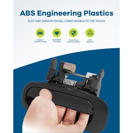 LUJUNTEC - Tiradores de puerta exteriores para el lado del conductor y el pasajero de repuesto para Toyota Corolla 1998-2002, color negro (2 unidades)