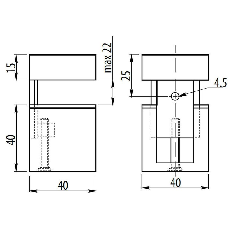So-Tech® Shelf Brackets Cube Stainless Steel Look Glass Shelf Support