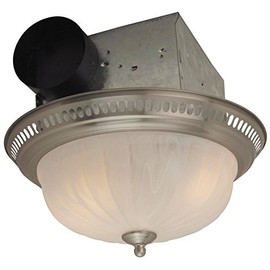 Craftmade TFV70L-DSS Bath Vent Exhaust Fan with Light 70 CFM 3.5 Sone Decibel Stainless Steel