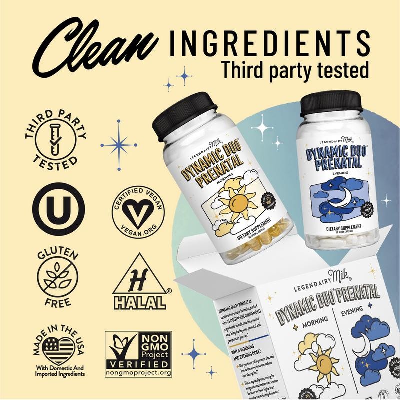 Dynamic Duo Prenatal & Postnatal Vitamins – AM/PM Legendairy Milk