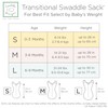 SwaddleDesigns Transitional Swaddle Sack, Arms Up Half-Length Sleeves & Mitten