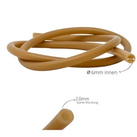 Chewing Hose Natural 6 mm Inner 2.0 mm Thick Wall 1 m