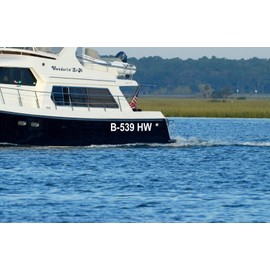 ShirtInStyle Boat Sticker Number Number Plate 12 cm High Yellow