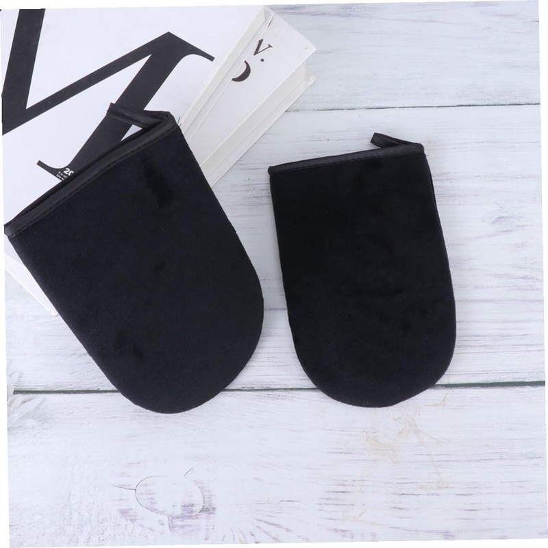 2 piezas Guantes Aplicadores para Autobronceado Mitones Negros para Aplicación