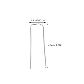 VILLCASE 100pcs Greening Pins: 1.81 inch Floral Fern Pins - U Shaped - Secure Fixing for Foam Straw Wreaths Flower Arrangements DIY Sewing