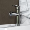 MEJE 16-Inch Wall Hung Basin Sink Combo, Small Cloakroom Basin,