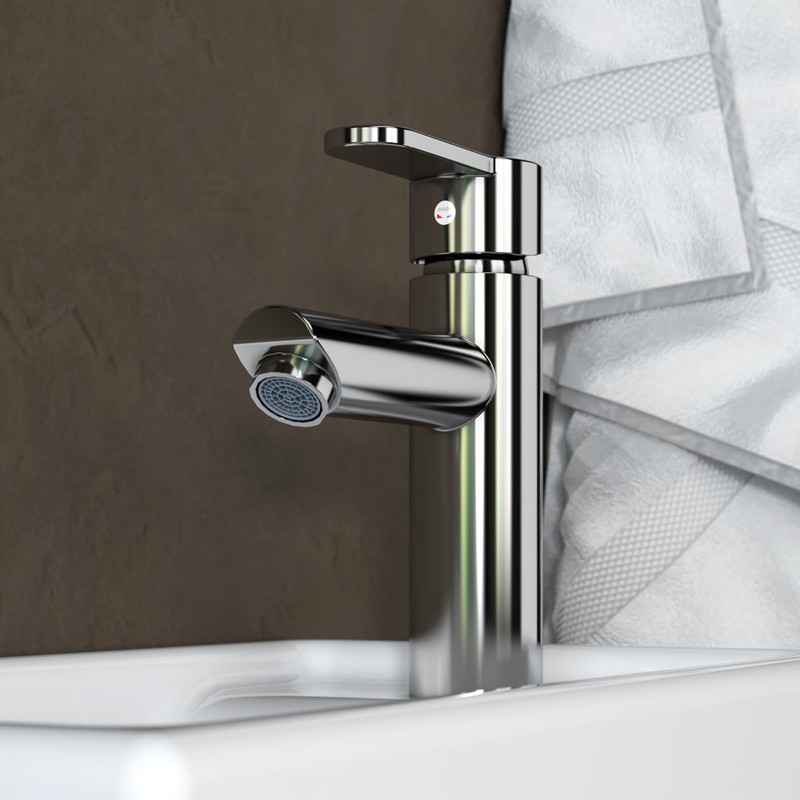 MEJE 16-Inch Wall Hung Basin Sink Combo, Small Cloakroom Basin,