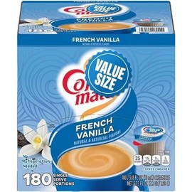 French Vanilla Creamer Singles, Liquid Creamer Singles, Non Dairy, No Refrigeration, 180ct.