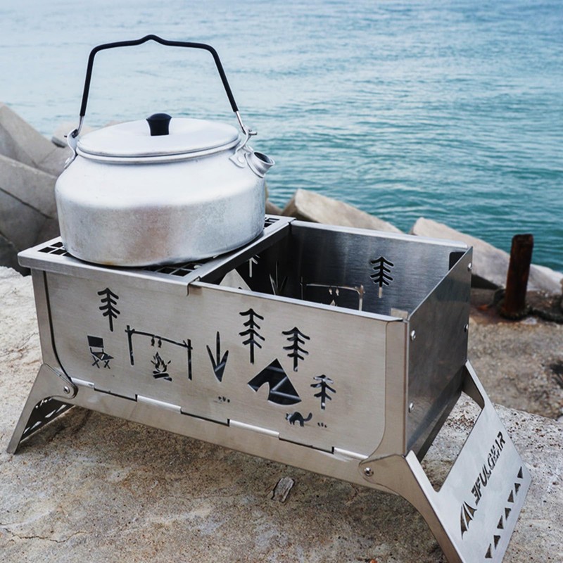 Portable Charcoal Grill, Total 343 Sq. In. Foldable Tabletop BBQ