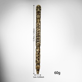 Vintage Bolt Action Pen: Heavy Brass Ballpoint Pen – luxury Skull Design, Refillable for Smooth Writing